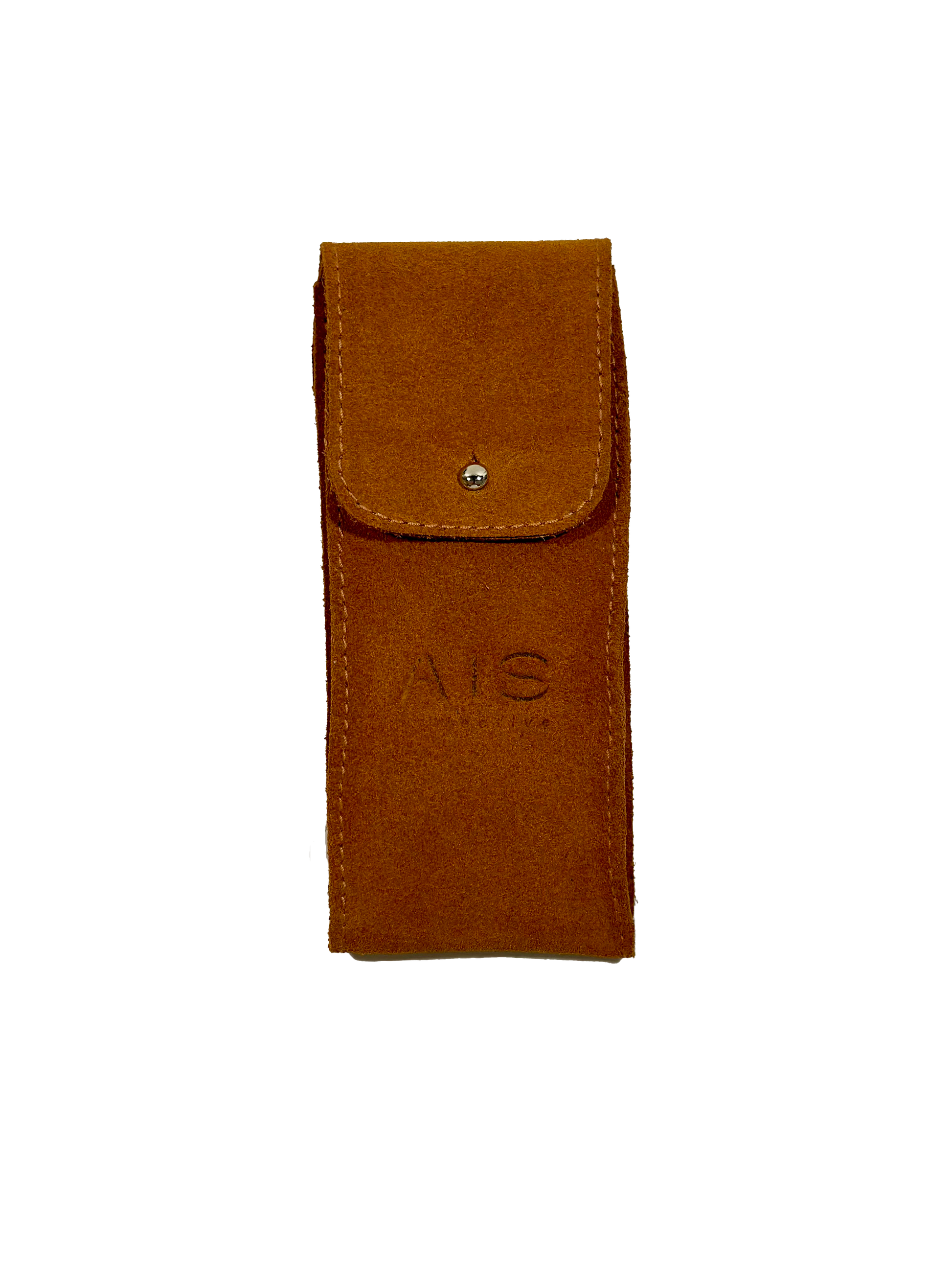 AIS Collective Pouch AIS Collective, a premium suede leather travel watch pouch in the elegant Whisky Tan color variant.