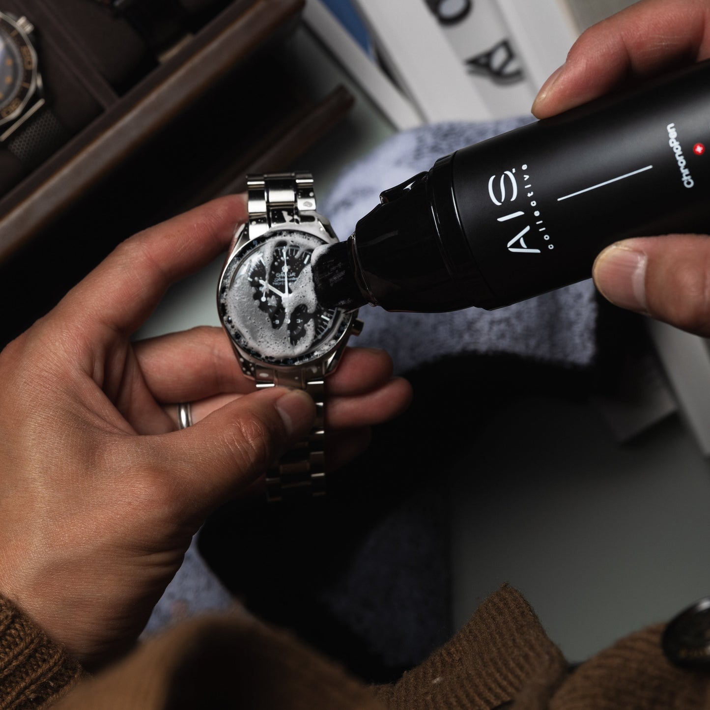 ChronoPen cleaning an Omega Watch